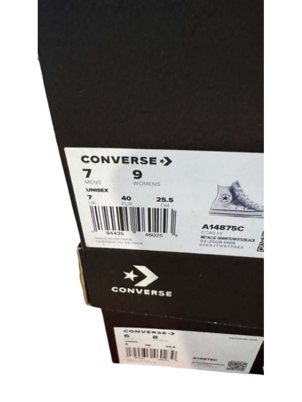 Women's Converse silver High Top Sneakers Size 8 - Picture 7 of 8